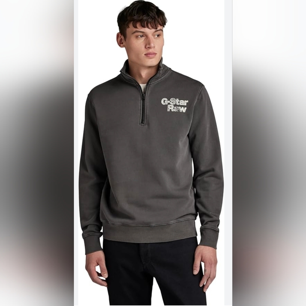 G Star Raw Painted Logo Skipper Sweatshirt Grey